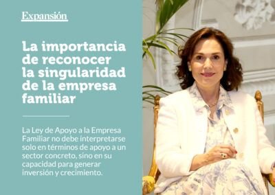 Artículo de opinión de Verónica García Castelo, presidenta de ADEFAM, publicado en Expansión