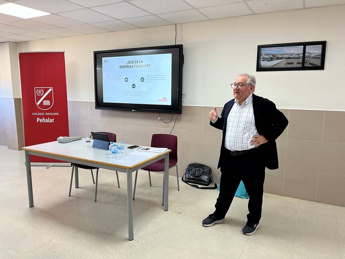 Más de 50 alumnos de 1º de Bachillerato del Colegio Educare Peñalar participan con IGT en el Programa Empresa Familiar en las Aulas